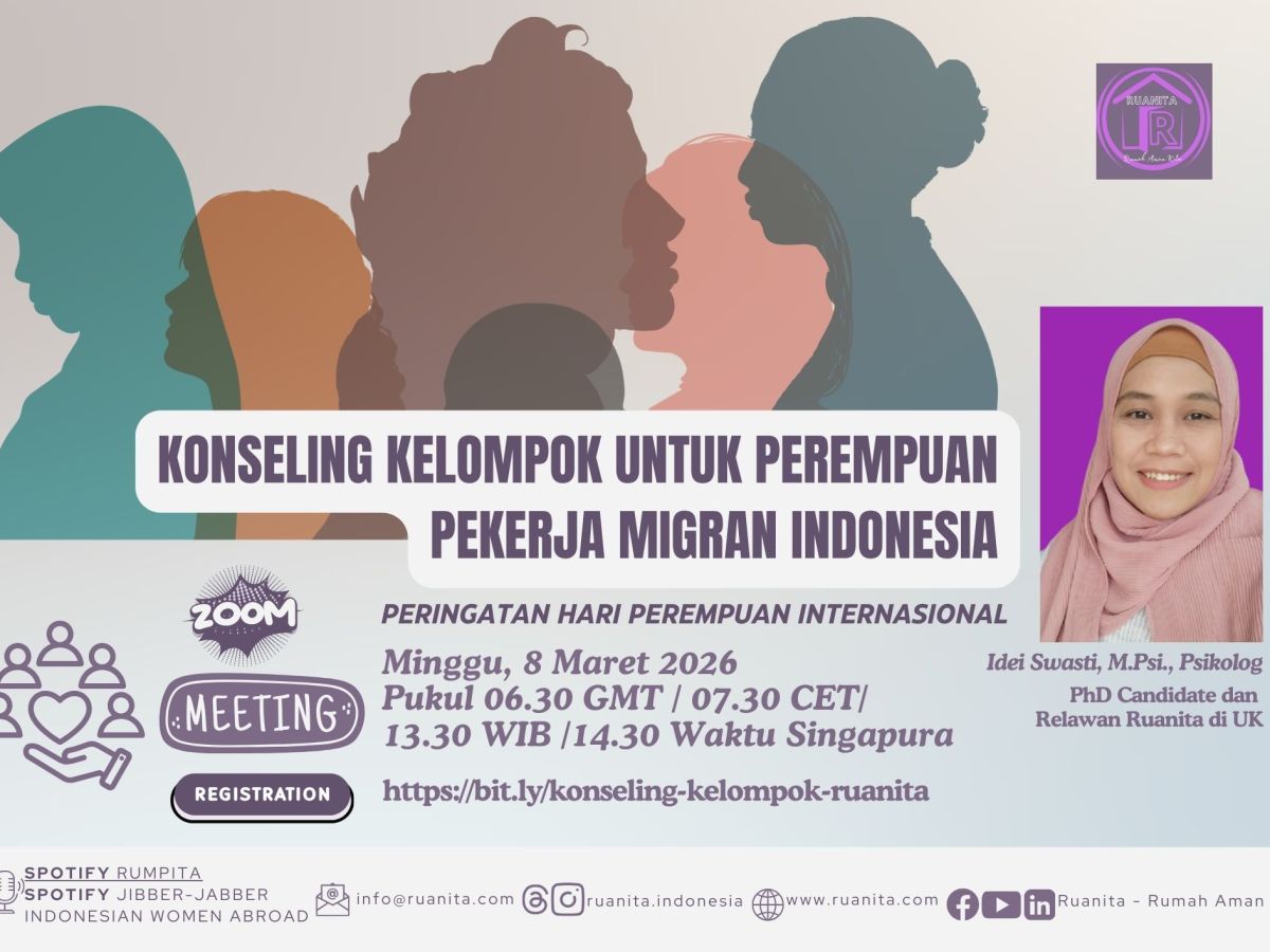 (SIARAN BERITA) Tidak Sendiri di Perantauan: Konseling Daring untuk Perempuan&nbsp;PMI