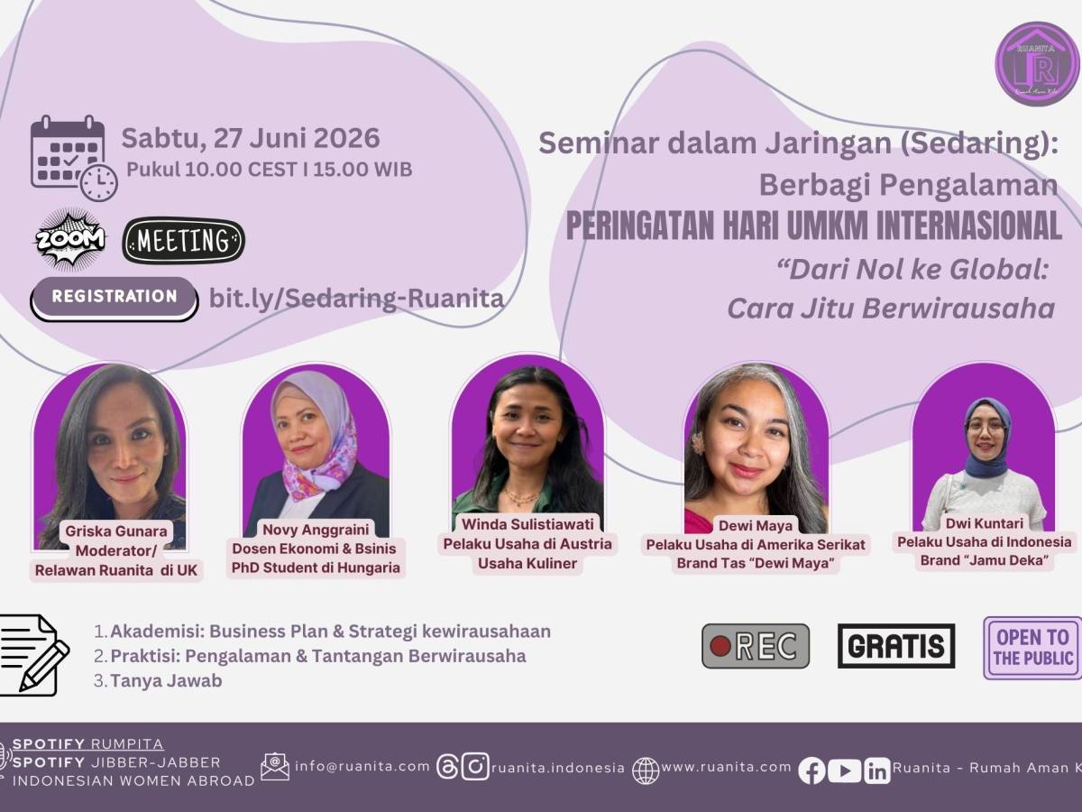 (SIARAN BERITA) Seminar Daring Hari UMKM Internasional&nbsp;2026