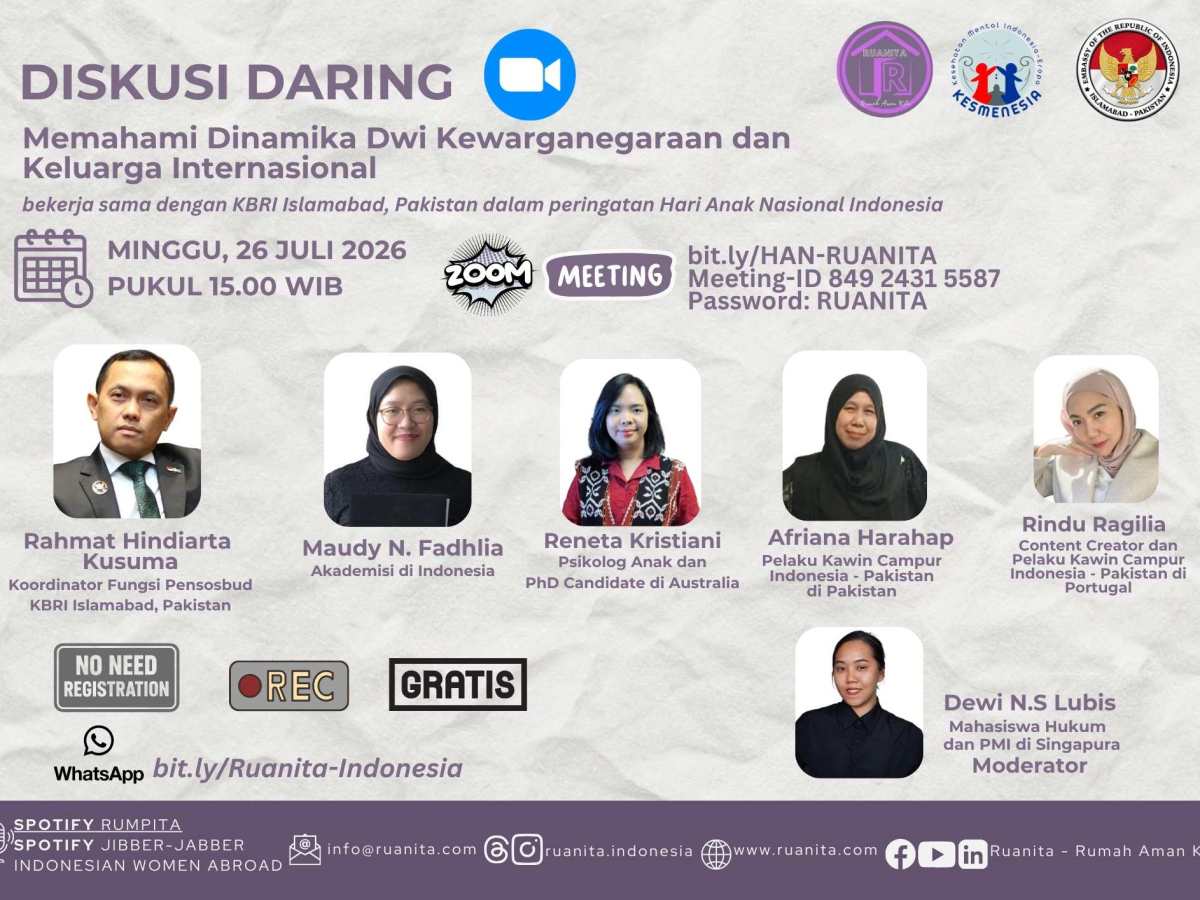 (SIARAN BERITA) Peringati Hari Anak Nasional melalui Diskusi Dwi Kewarganegaraan dan Identitas Anak Indonesia di Keluarga&nbsp;Internasional