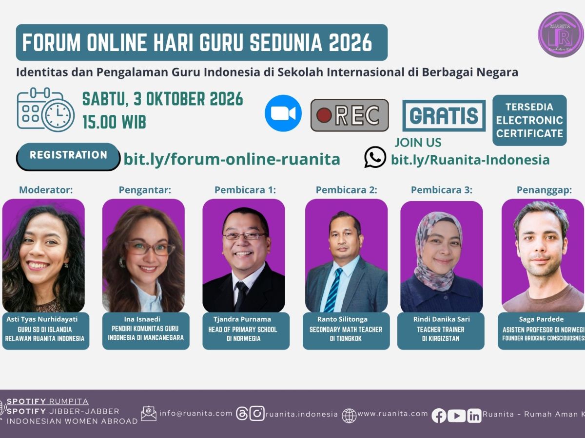 (SIARAN BERITA) Guru Indonesia di Berbagai Negara Berbagi Pengalaman dan Tantangan dalam Forum Online Hari Guru Sedunia&nbsp;2026