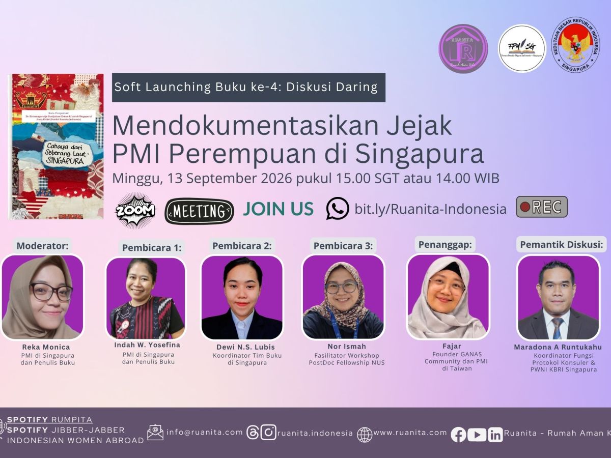 (SIARAN BERITA) PMI Perempuan di Singapura Unjuk Karya Lewat Buku Narasi Hidup PMI&nbsp;Perempuan